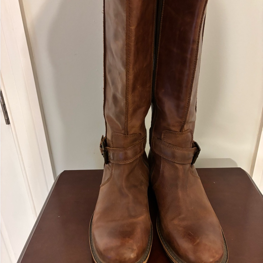 Sundance Brown Leather Riding Boots 39